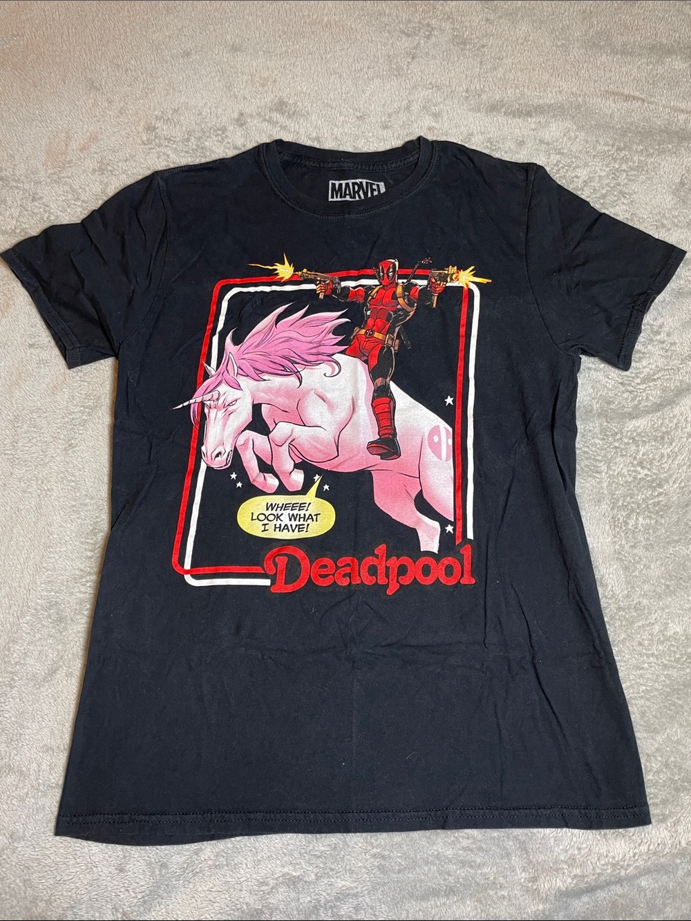 Marvel Deadpool Unicorn Graphic T-Shirt